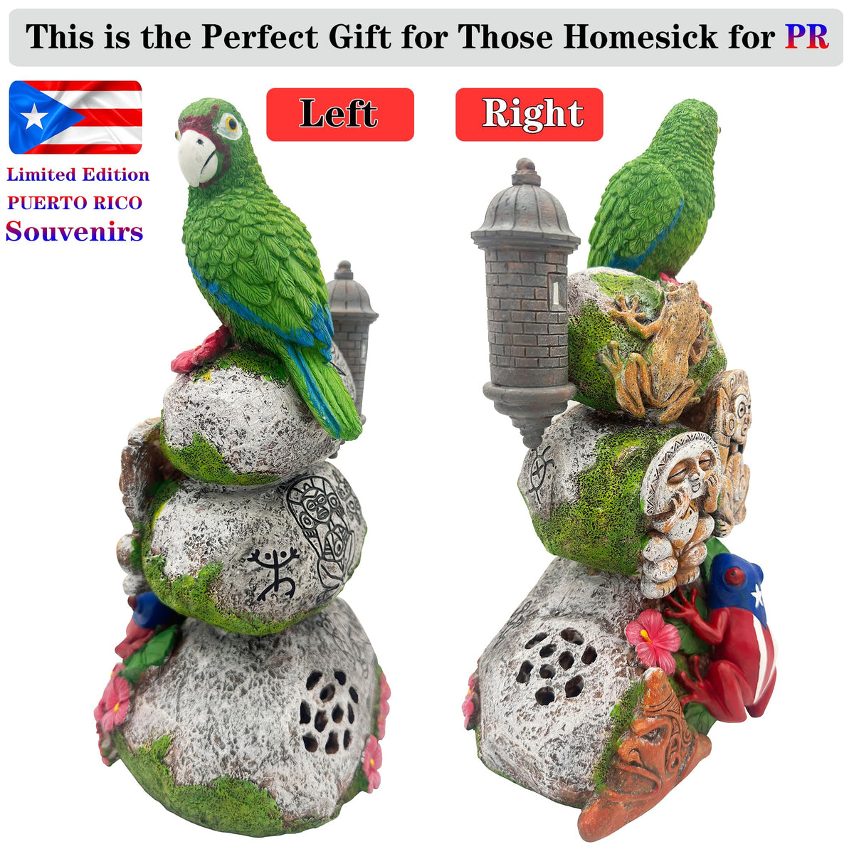 JULYSVE Taíno zemis and moon goddess detail honors Puerto Rican heritage.