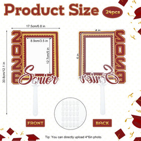 Junkin graduation fans double-sided face for customizable keepsakes