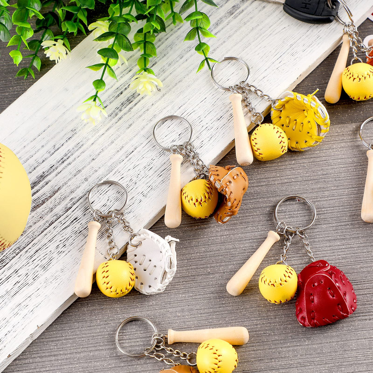 Junkin softball glove pendant charm adds style to bags