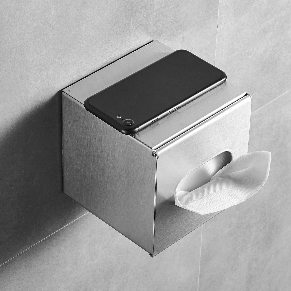 JunSun square tissue box cover wall-mount demonstrates space-saving design for offices