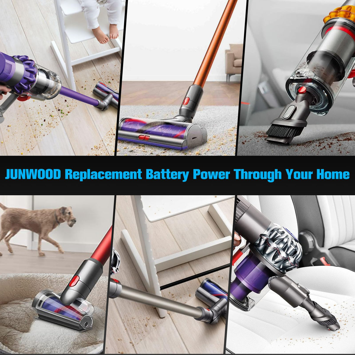 JUNWOOD warranty and support card accompanies the battery.