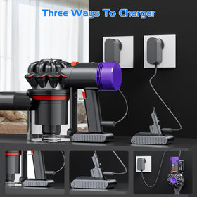 JUNWOOD battery connected to charger illustrating fast top-up capability.
