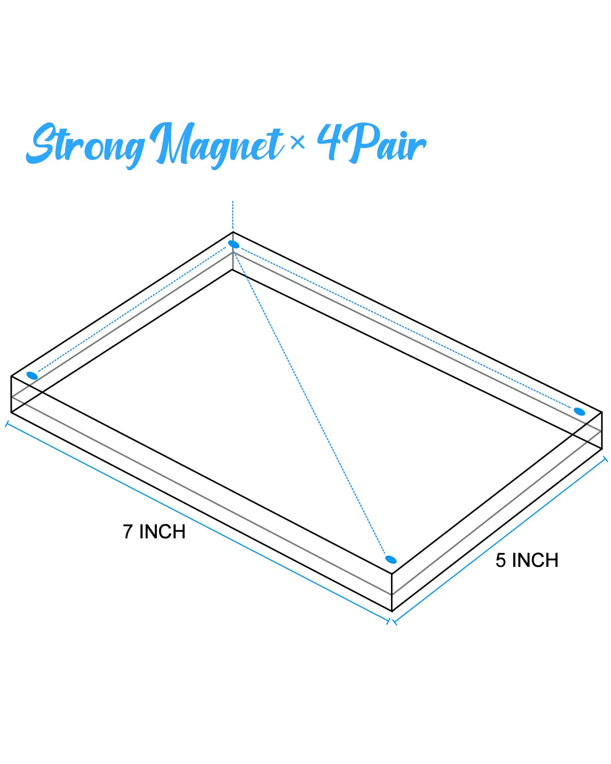 JUOIFIP frameless double-sided frame for versatile desk or fridge display.