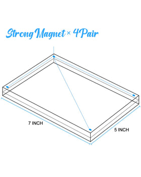 JUOIFIP frameless double-sided frame for versatile desk or fridge display.