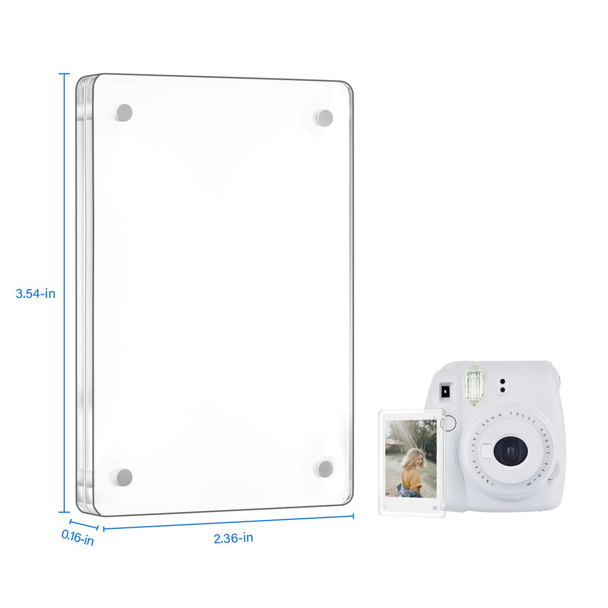 JUOIFIP polaroid frame 2.36 by 3.54 inches fits standard photos neatly