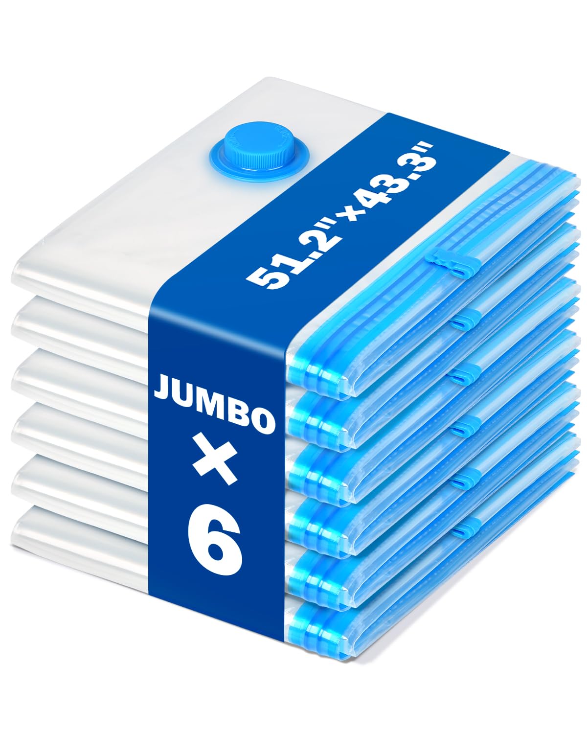 Jupiknio jumbo vacuum bag opened with king-size bedding for space-saving storage