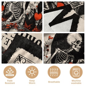 Juratar blanket shown on sofa for indoor and outdoor use.