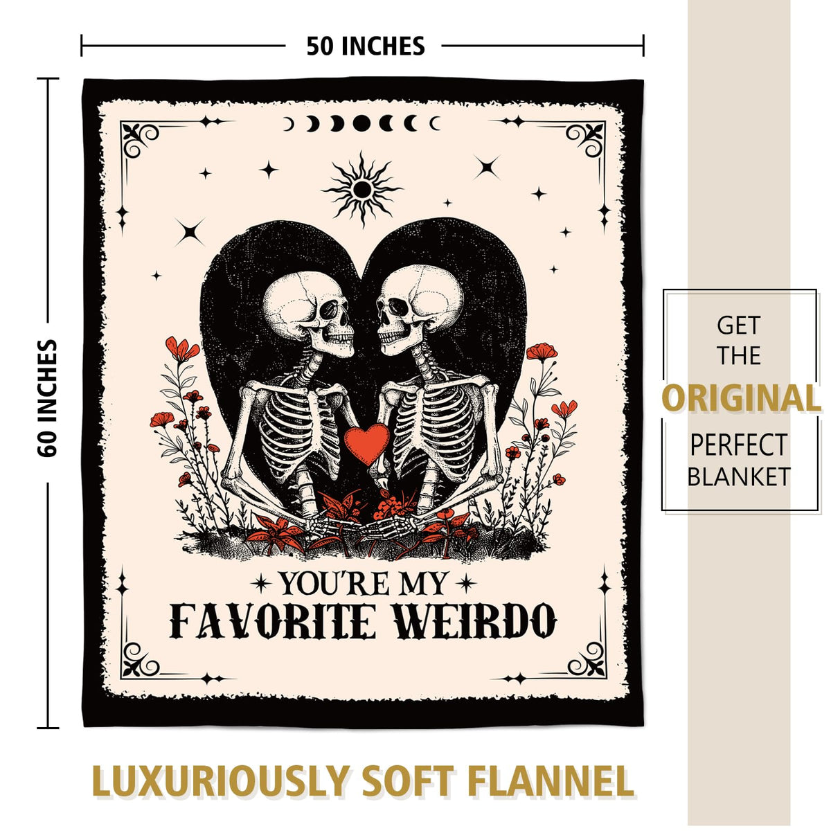 Juratar blanket laid on a bed creates cozy wedding night vibes.