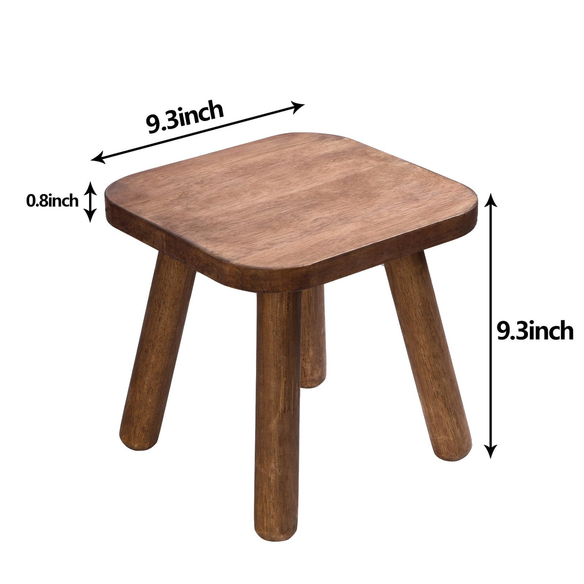 Jurath wooden step stool with rounded corners for safe use near children