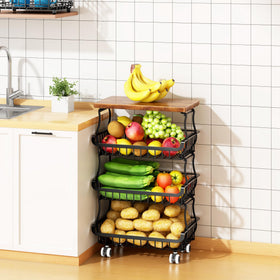 Jusdyrack fits tight spaces beside fridge and on countertops