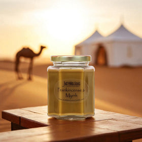 Just Makes Scents full-size 8oz jar candle for home fragrance and ambiance.