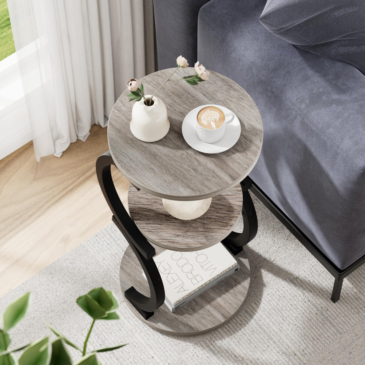 JUSTOGO nightstand use keeps essentials within reach by the bed.