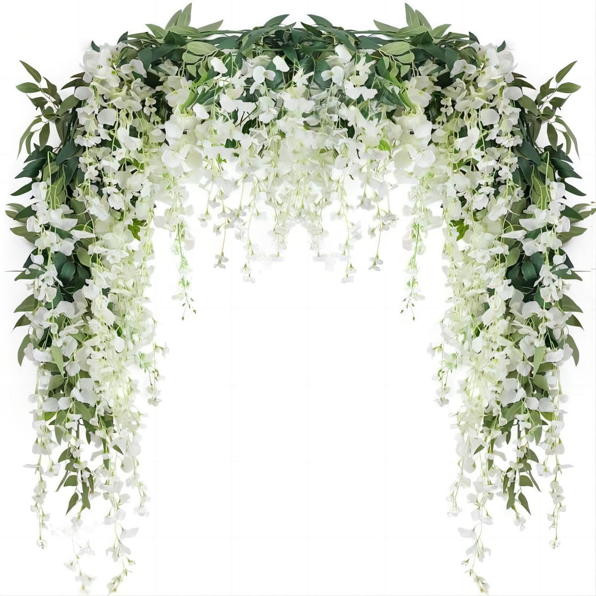JUSTOYOU wisteria garland 7ft rail drape for romantic indoor ambience