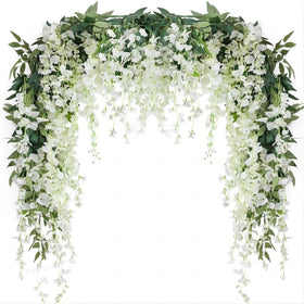 JUSTOYOU wisteria garland 7ft rail drape for romantic indoor ambience