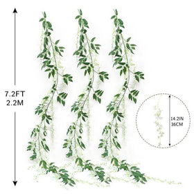 JUSTOYOU wisteria garland suitable for indoor/outdoor decor at events