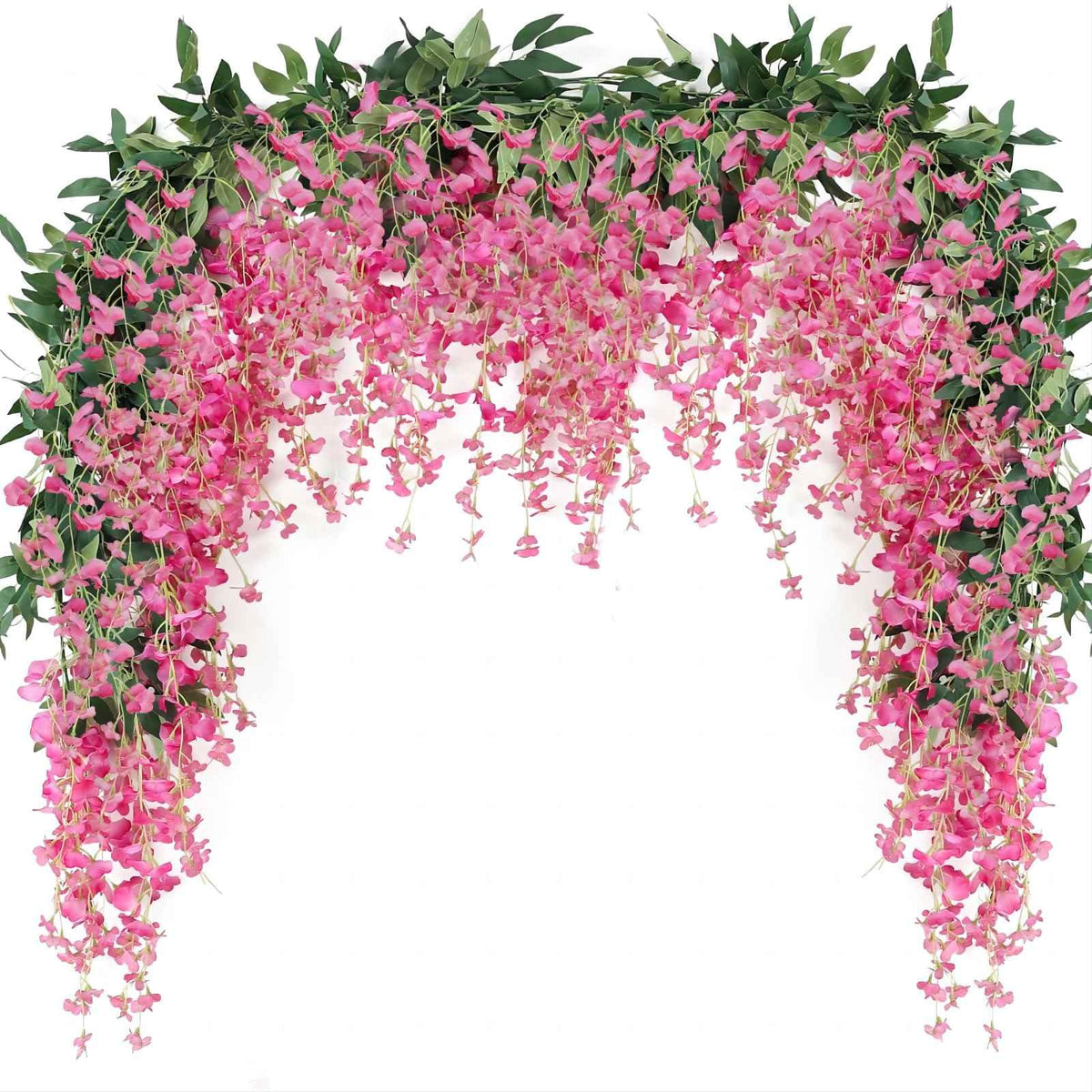 JUSTOYOU wisteria garland wall decor with lifelike blooms for year-round charm.