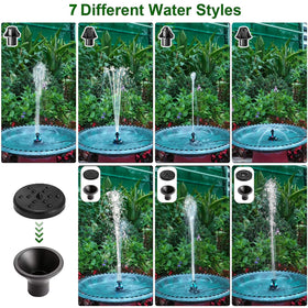 JuTai LED-lit water fountain enhances night garden ambiance