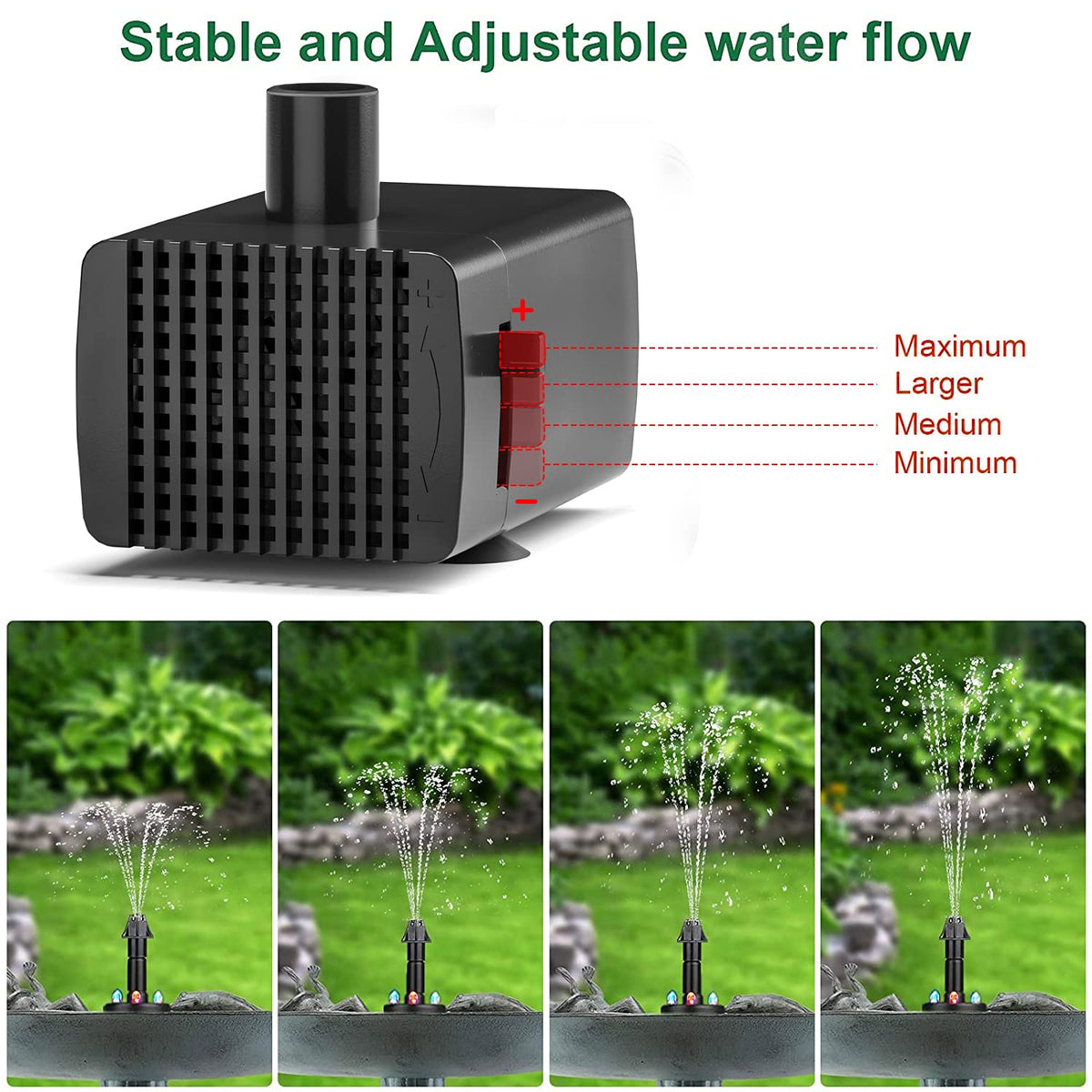 JuTai seven-nozzle fountain offers versatile spray patterns