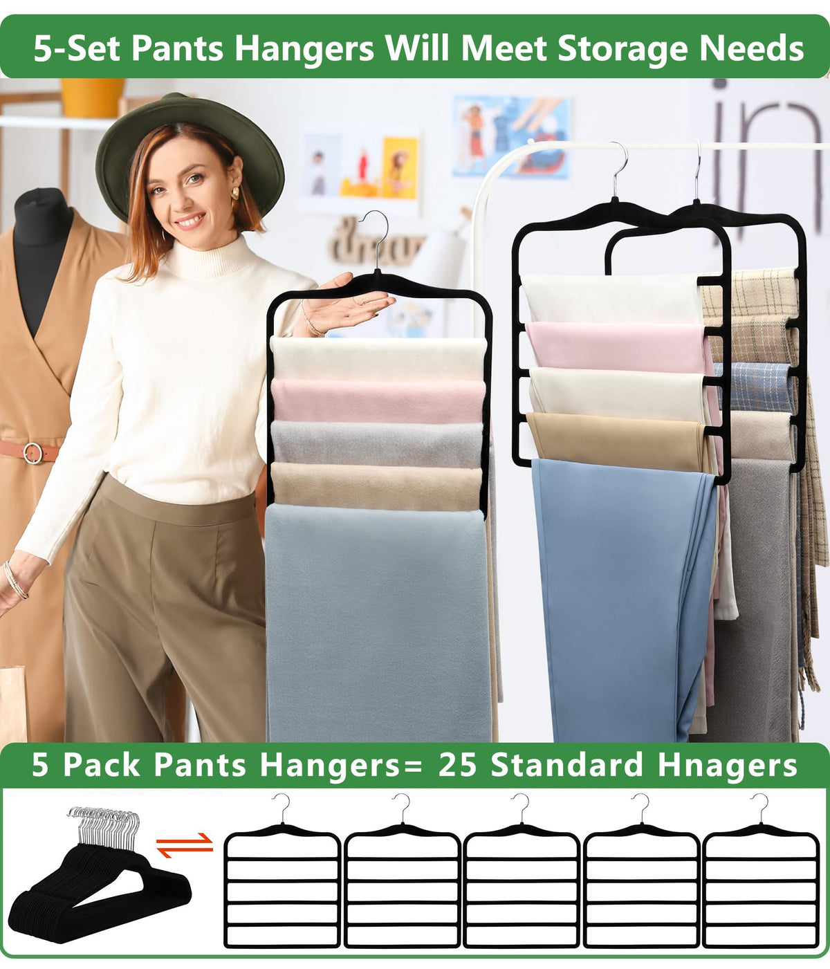 JUUBAOOPN dorm closet solution keeps outfits neat and accessible.