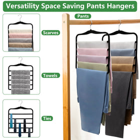 JUUBAOOPN holds five pairs per hanger for versatile storage.