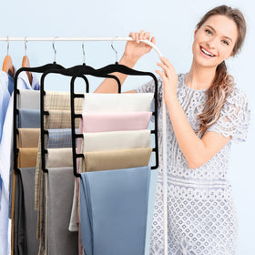 JUUBAOOPN heavy-duty closet organizer fits standard rods and reduces clutter.