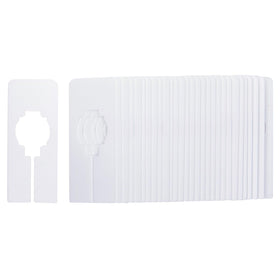 Juvale white 60-pack closet divider set helps organize garments efficiently.
