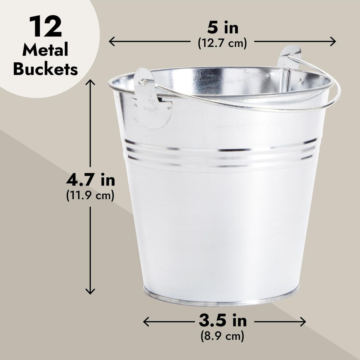 Juvale buckets for flower displays with vintage appeal.