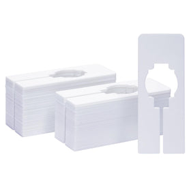 Juvale plastic clothing rack dividers with blank tags for easy category labeling.