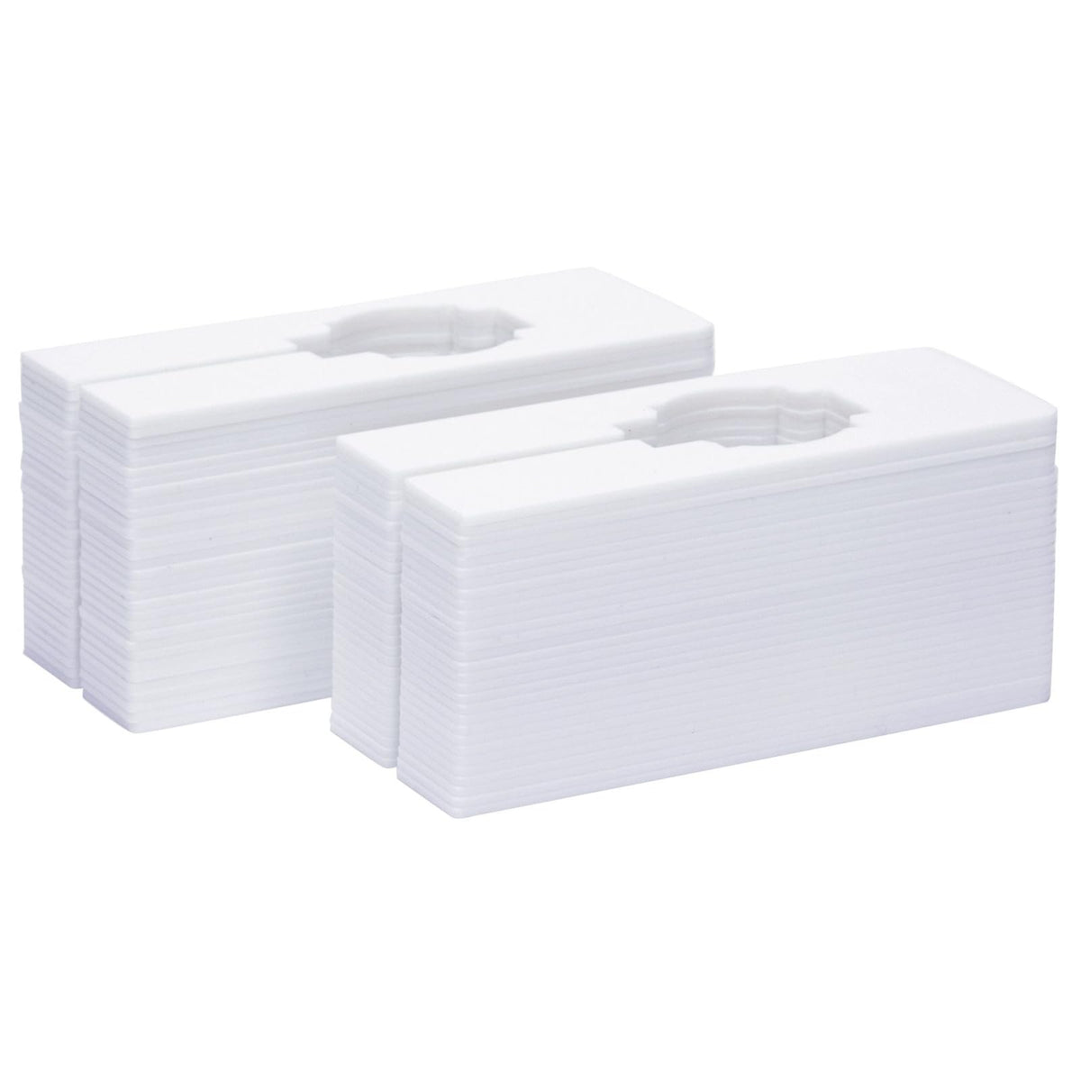 Juvale white divider on a rack demonstrates tidy wardrobe labeling.