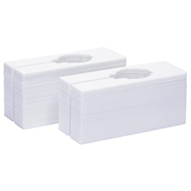 Juvale white divider on a rack demonstrates tidy wardrobe labeling.