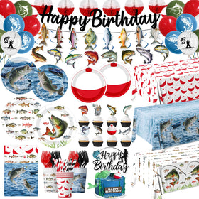 Juweked fishing party banner elevates the party decor and photo-worthy moments.