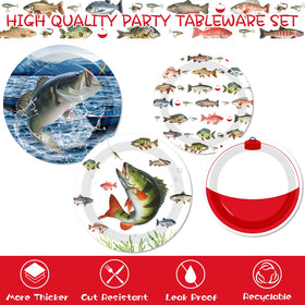 Juweked fishing plates 9in offer sturdy, splash-friendly dining for guests.