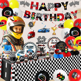 Juweked race car napkins 6.5in provide soft touch and quick spills cleanup
