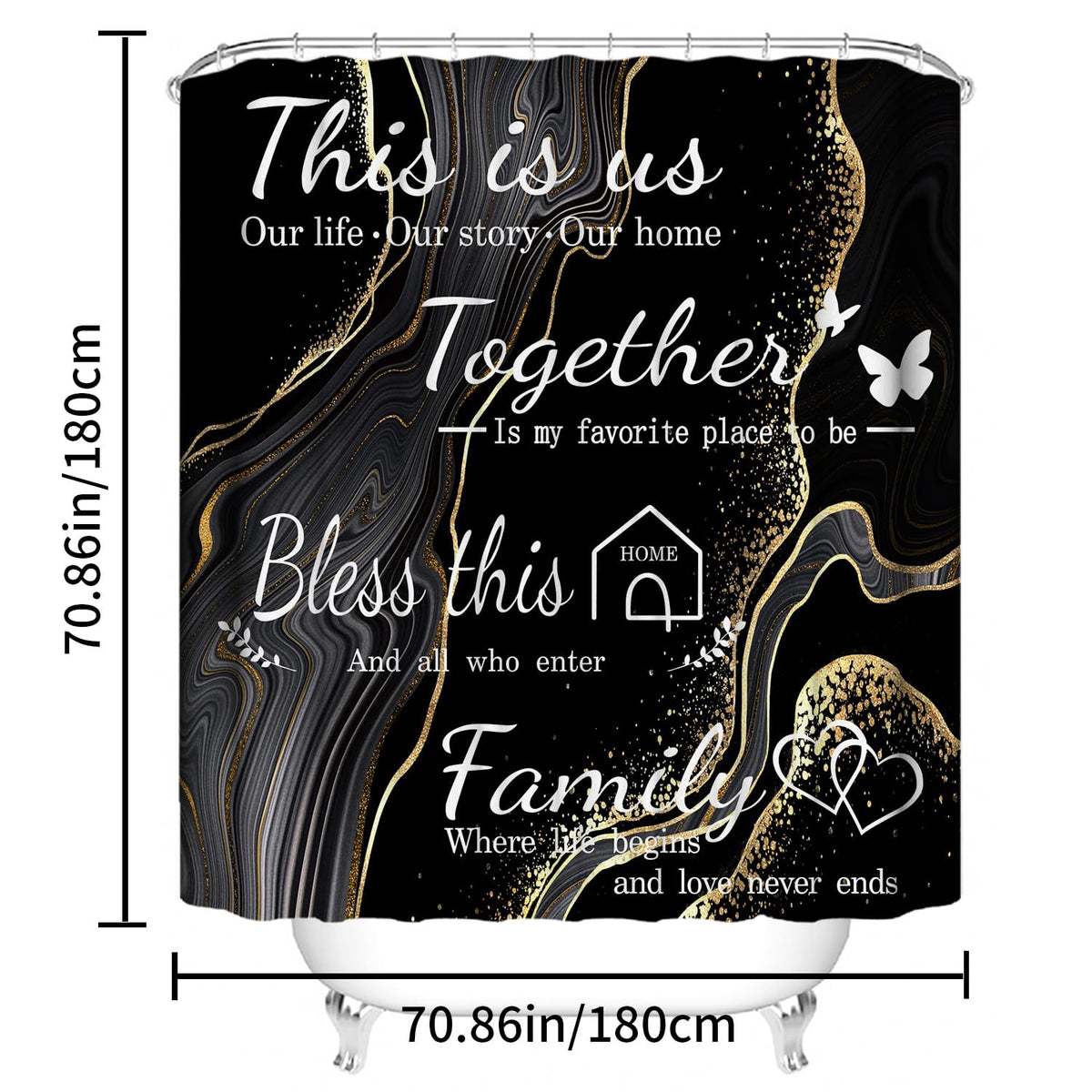 juwute waterproof polyester shower curtain ready for daily use