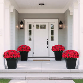 18-inch Juxdp topiary in cement-weighted pot for sturdy indoor display.