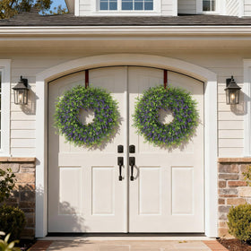 Juxdp lavender boxwood wreath for fireplace decor