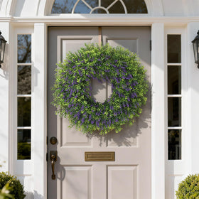Juxdp lavender boxwood wreath for porch decor