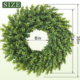 Juxdp boxwood wreath indoor display complements spaces