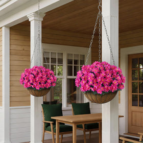 Juxdp camellia all-weather outdoor decor stays vibrant in rain and heat.
