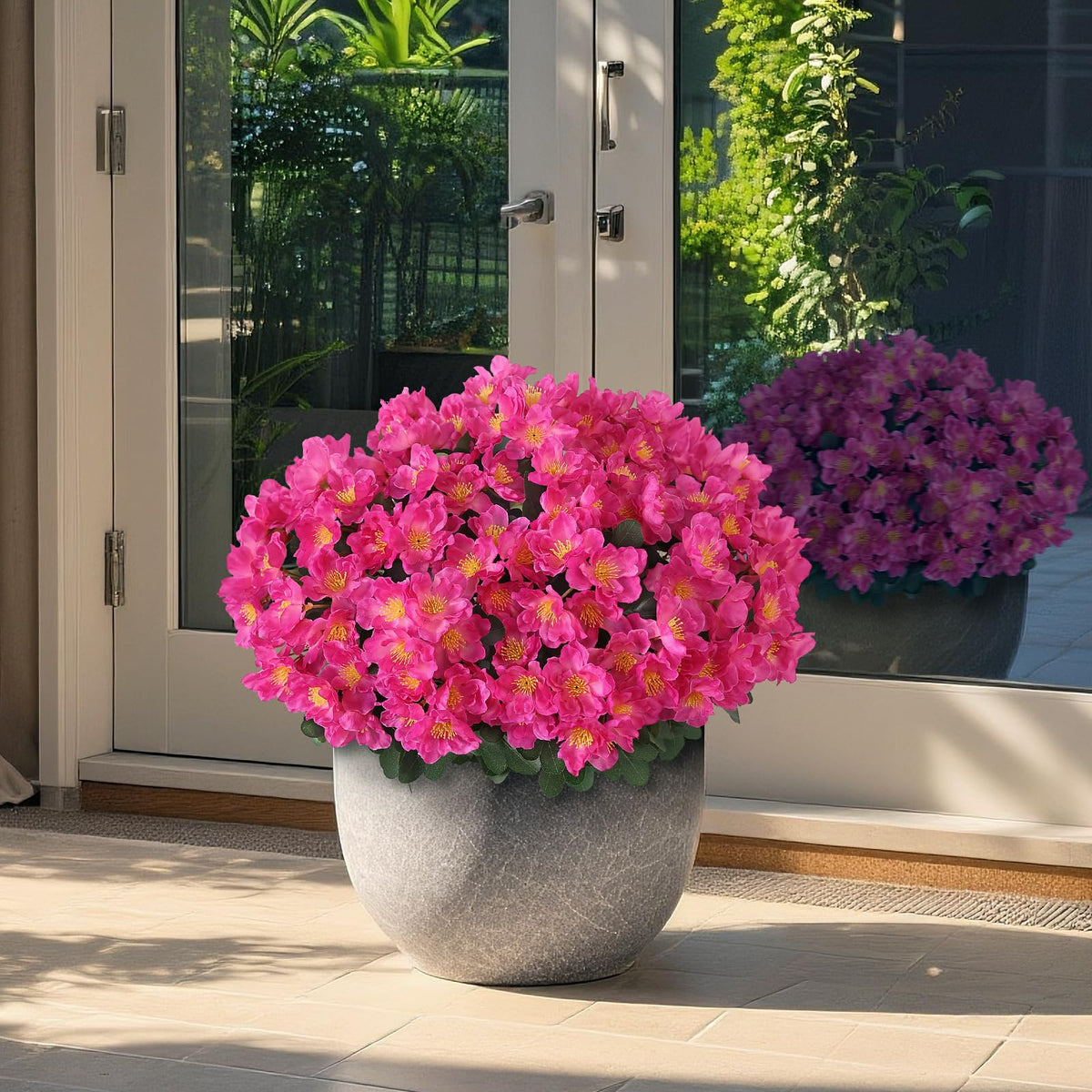 Juxdp camellia topiary ball rose red withstands sun and wind