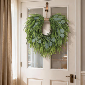 Juxdp versatile wreath for walls or fireplace, easy DIY seasonal styling.