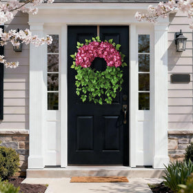 Juxdp wreath sized 21-23 inches for balanced door framing