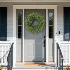 Juxdp sawgrass wreath DIY-ready with gradient greens and eucalyptus accents.