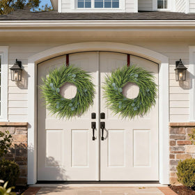 Juxdp versatile wreath for doors, walls, windows, or above fireplaces.