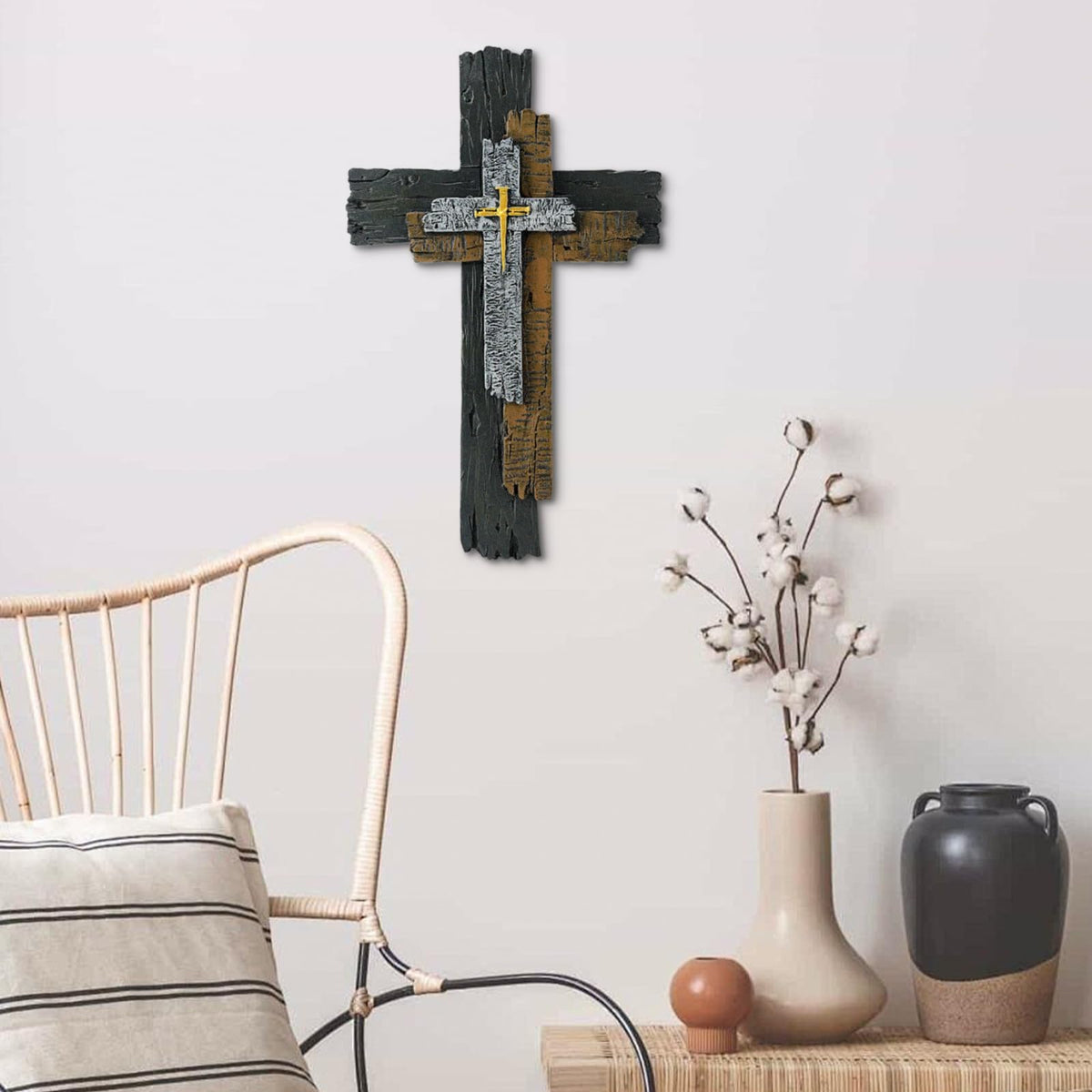 JUXINGDAZYF cross wall art easy hanging design for any space.