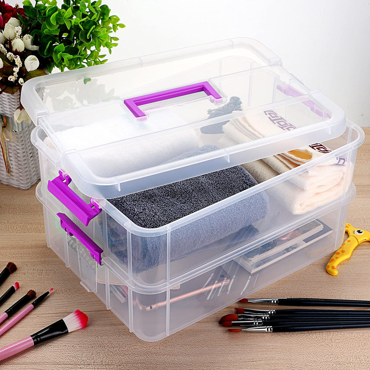 JUXYES compact dimensions suit hobbyists, students, and crafters organizing supplies.