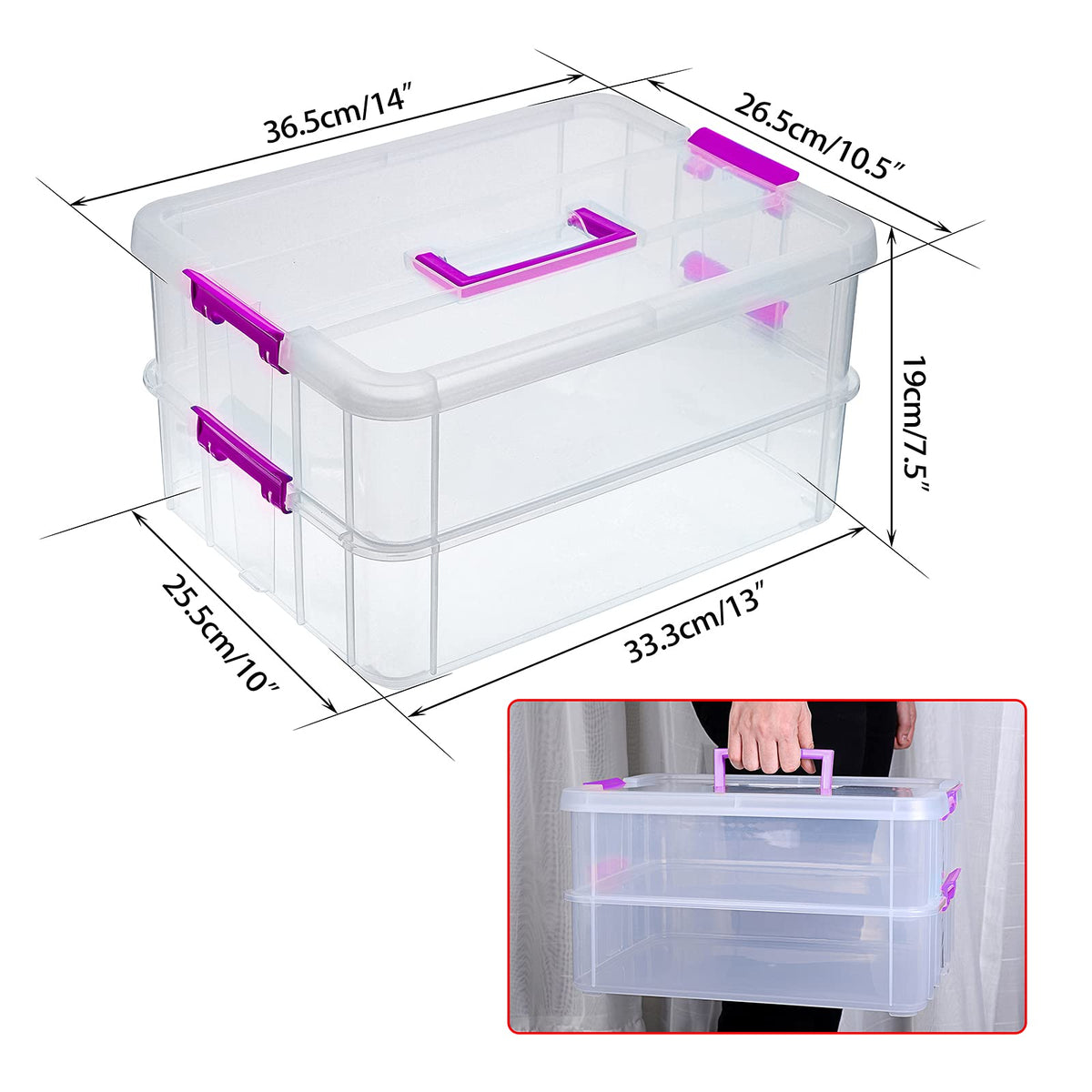 JUXYES transparent design lets you see contents at a glance for quick access.