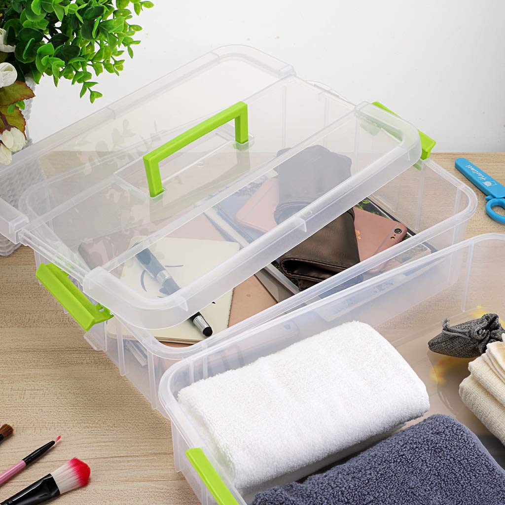 JUXYES green storage box adds bright organization to any space