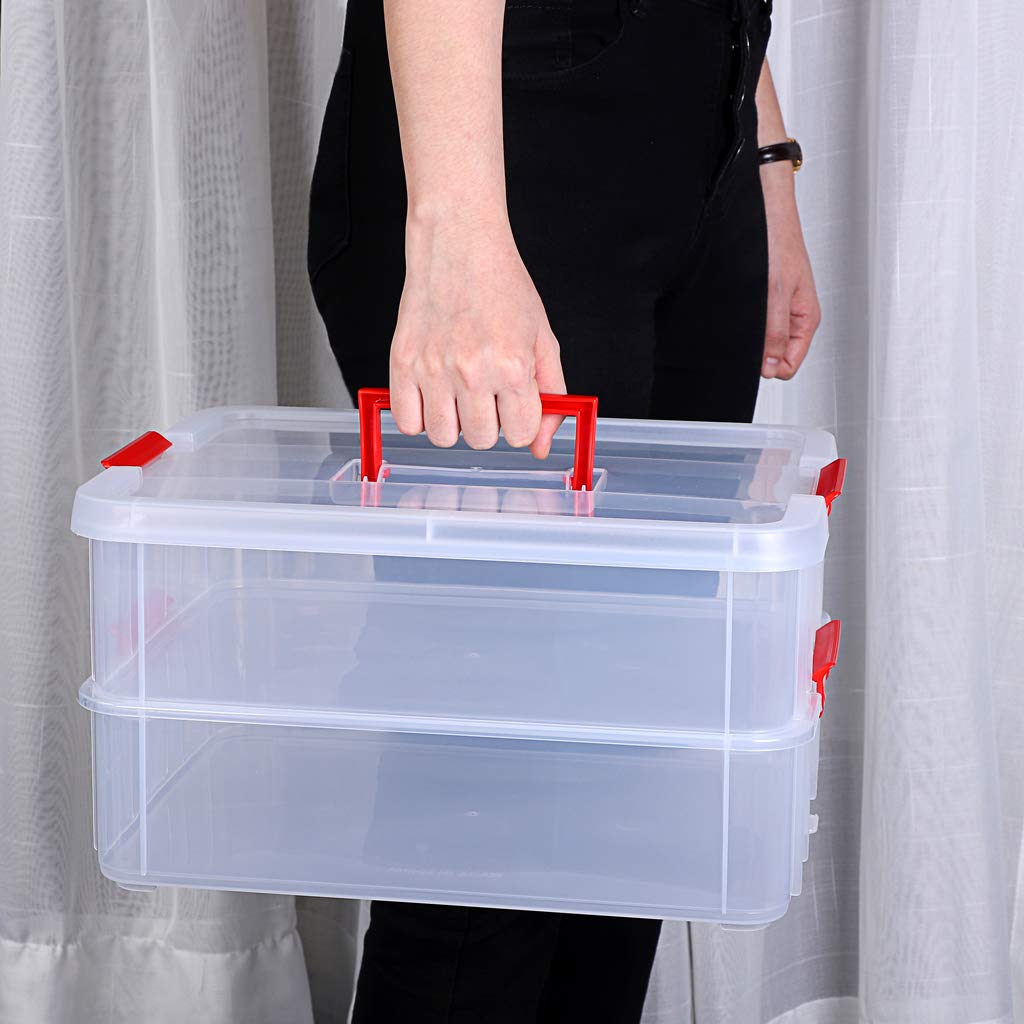 Top carry handle lets you move both boxes together.