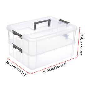 JUXYES transparent stack box offers clear visibility of contents.